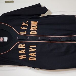 Harley-Davidson Black Jersey with Orange Trim